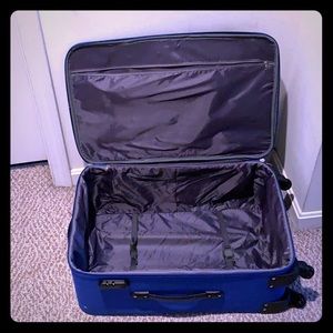 Large blue luggage